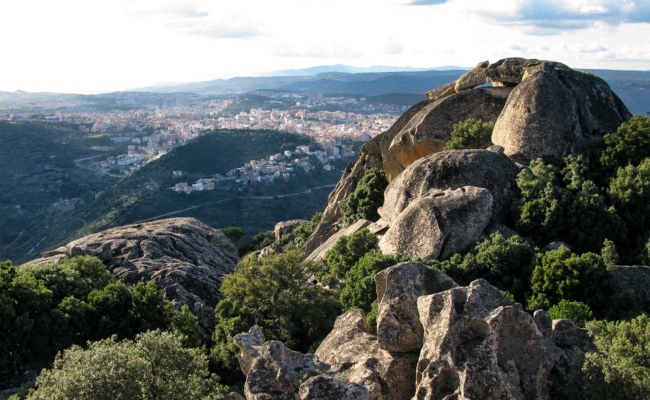 Nuoro, Monte Ortobene. Veduta della città