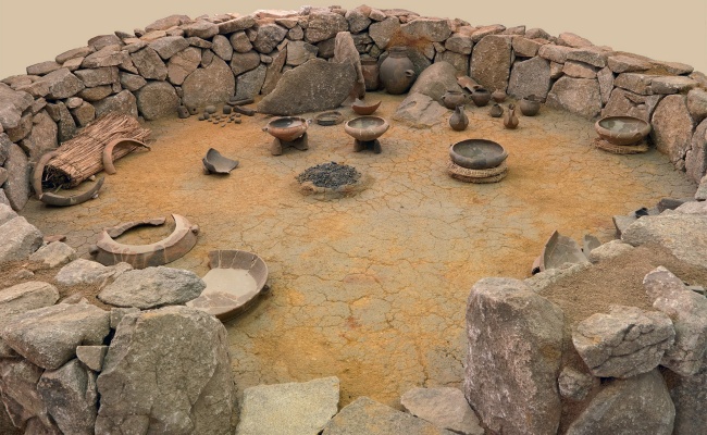 Teti, Siedlung S'Urbale. Rekonstruktion des Rundbaus F