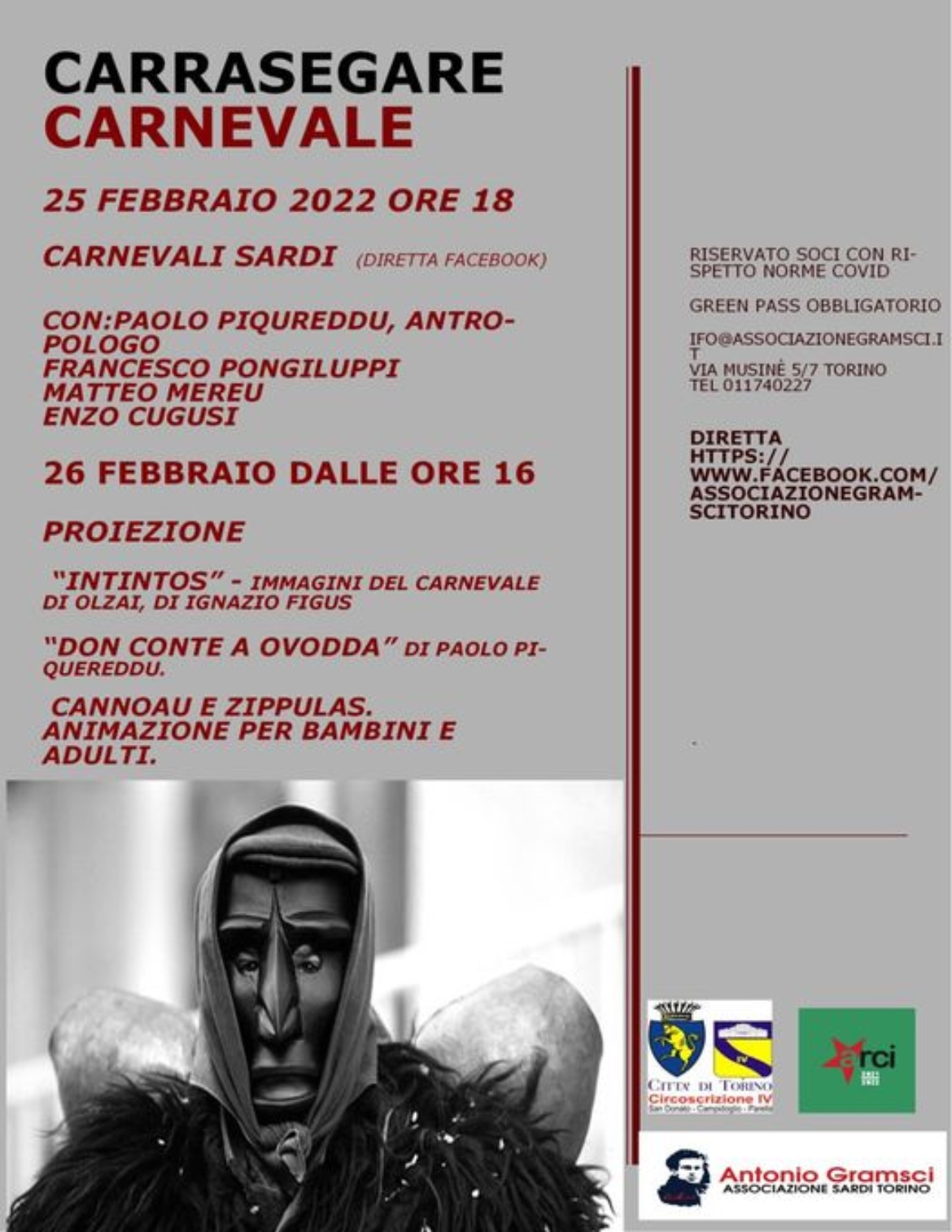 Visualizza la sezione: CARRASECARE | CARNEVALE ISRE E L'ASSOCIAZIONE SARDI GRAMSCI DI TORINO