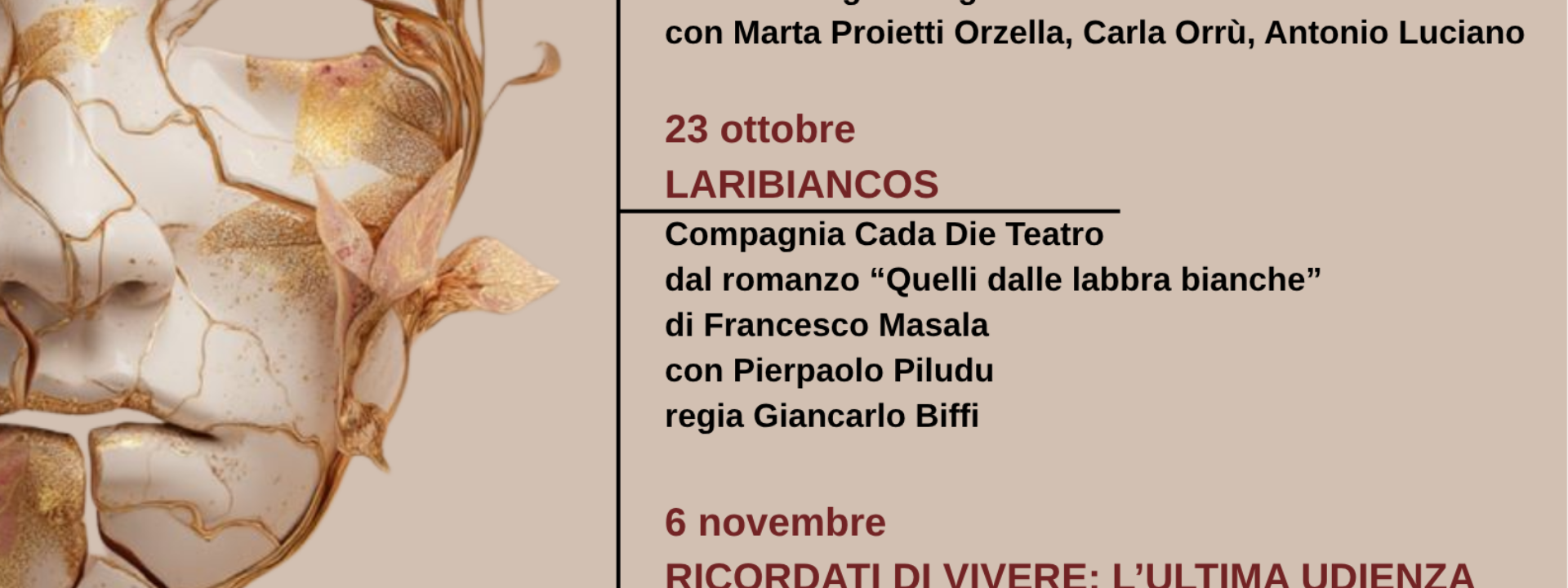 Bocheteatro Nuoro | Al via la XXIV edizione de La Sardegna dei Teatri