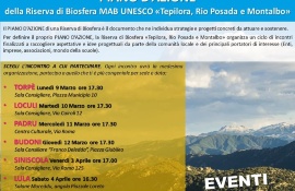 RISERVA DI BIOSFERA MAB UNESCO "TEPILORA, RIO POSADA E MONTALBO" |  INCONTRI PARTECIPATIVI