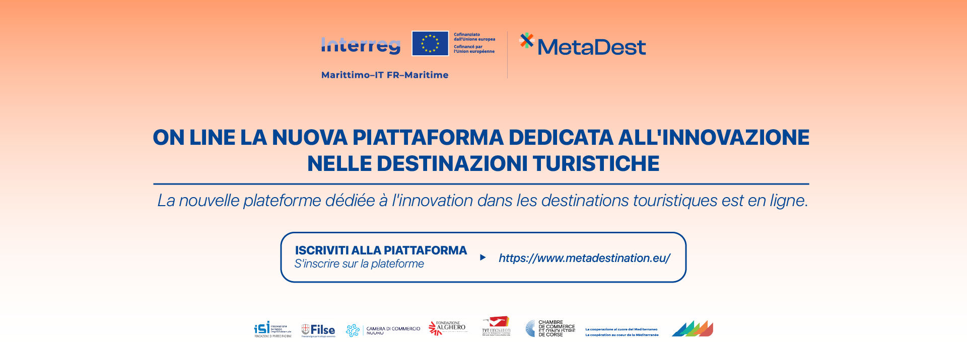 Meta Dest| On line la nuova piattaforma dedicata all'innovazione nelle destinazioni turistiche