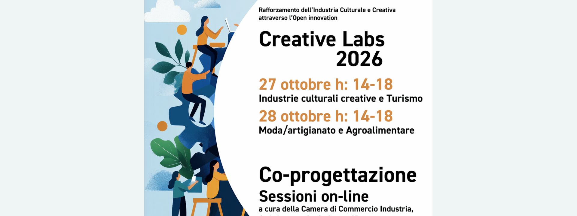 RICCO Creative Labs 2026 |due sessioni online di co-progettazione il 27 e 28 ottobre