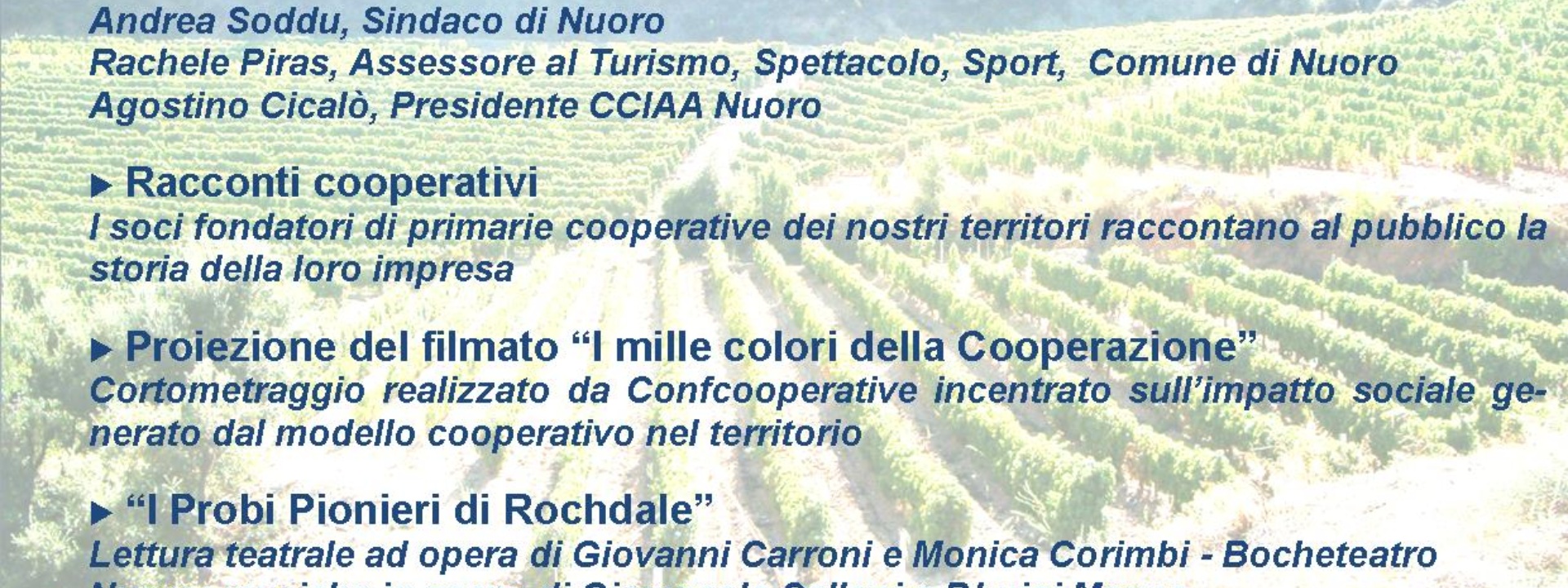 CONFCOOPERATIVE NUORO OGLIASTRA | 70ESIMO ANNIVERSARIO – TI RACCONTO UNA STORIA