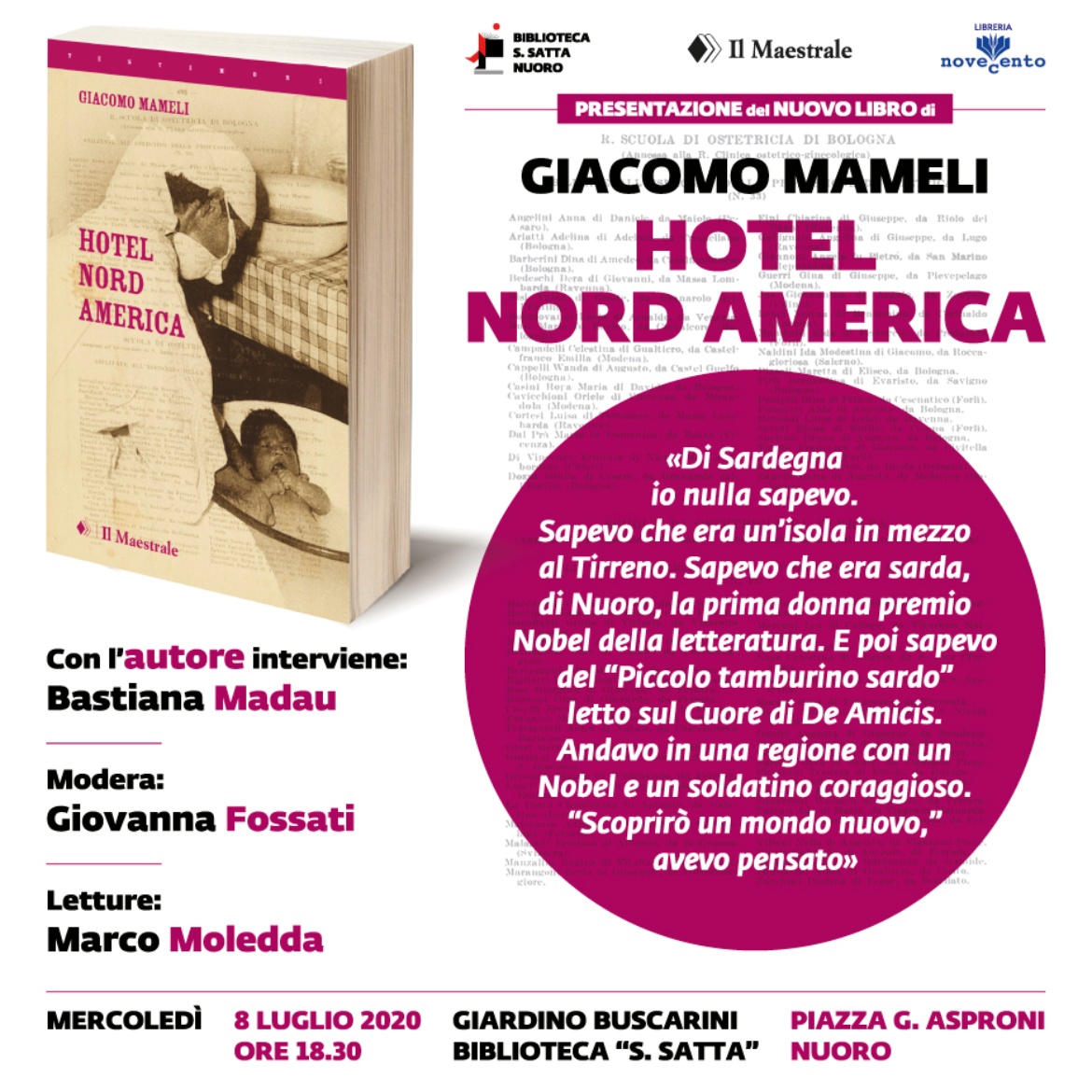 Visualizza la sezione: IL LIBRO | GIACOMO MAMELI – HOTEL NORD AMERICA