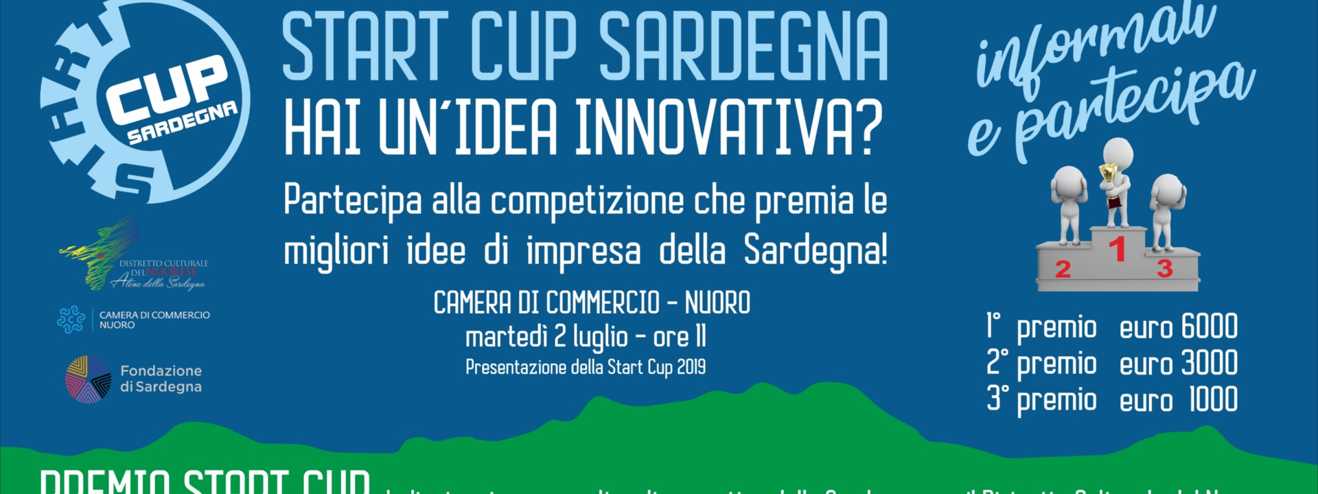 START CUP SARDEGNA 2019 | PREMI SPECIALI DEL DISTRETTO CULTURALE DEL NUORESE