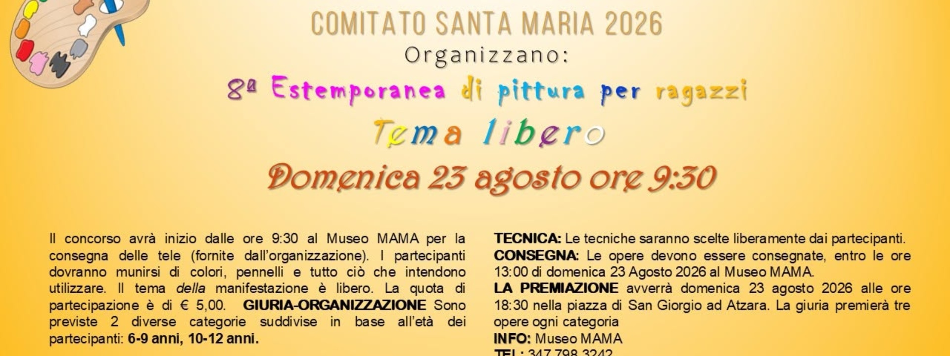 Museo Mama Atzara | 8ª Estemporanea di pittura per ragazzi