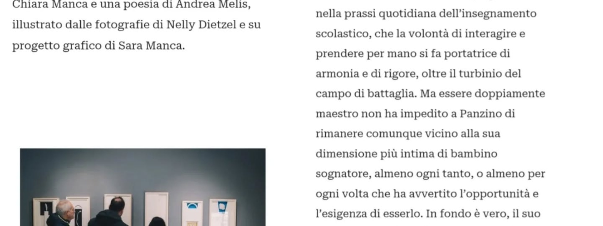 Manca Spazio | Igino Panzino. Il dio delle piccole cose