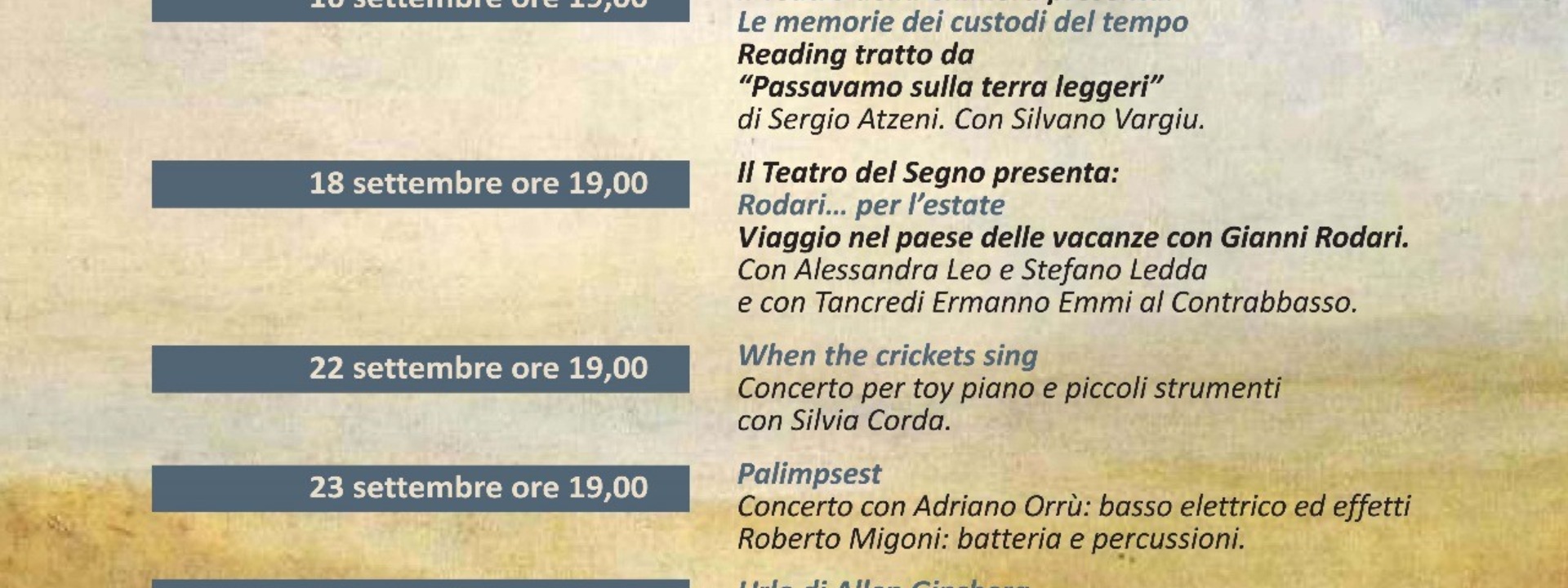 Spazio Ilisso | E questa siepe....Rassegna di teatro e musica