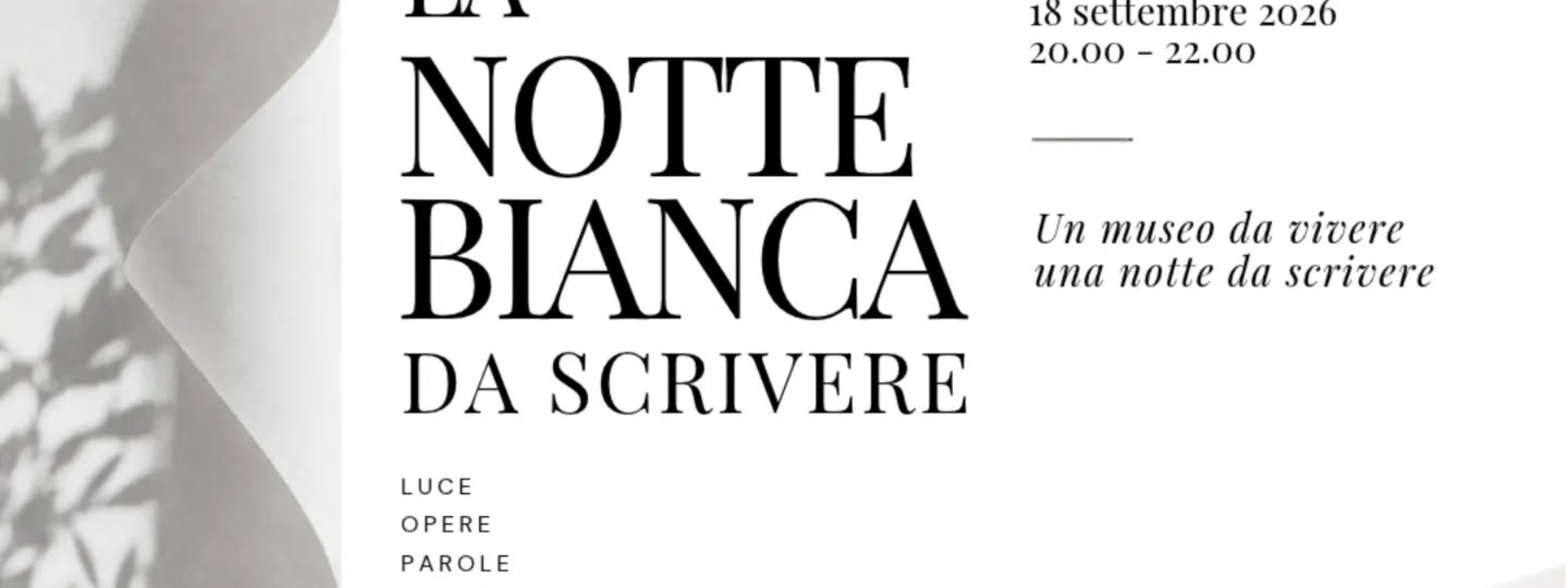 Spazio Ilisso Notte Bianca | LA NOTTE BIANCA DA SCRIVERE