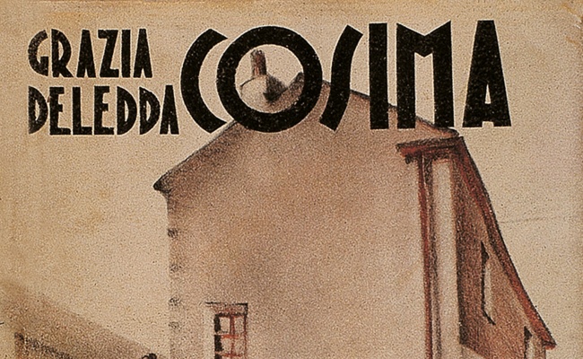 Giovanni Ciusa Romagna, copertina per il romanzo di Grazia Deledda Cosima, Milano, Treves, 1937