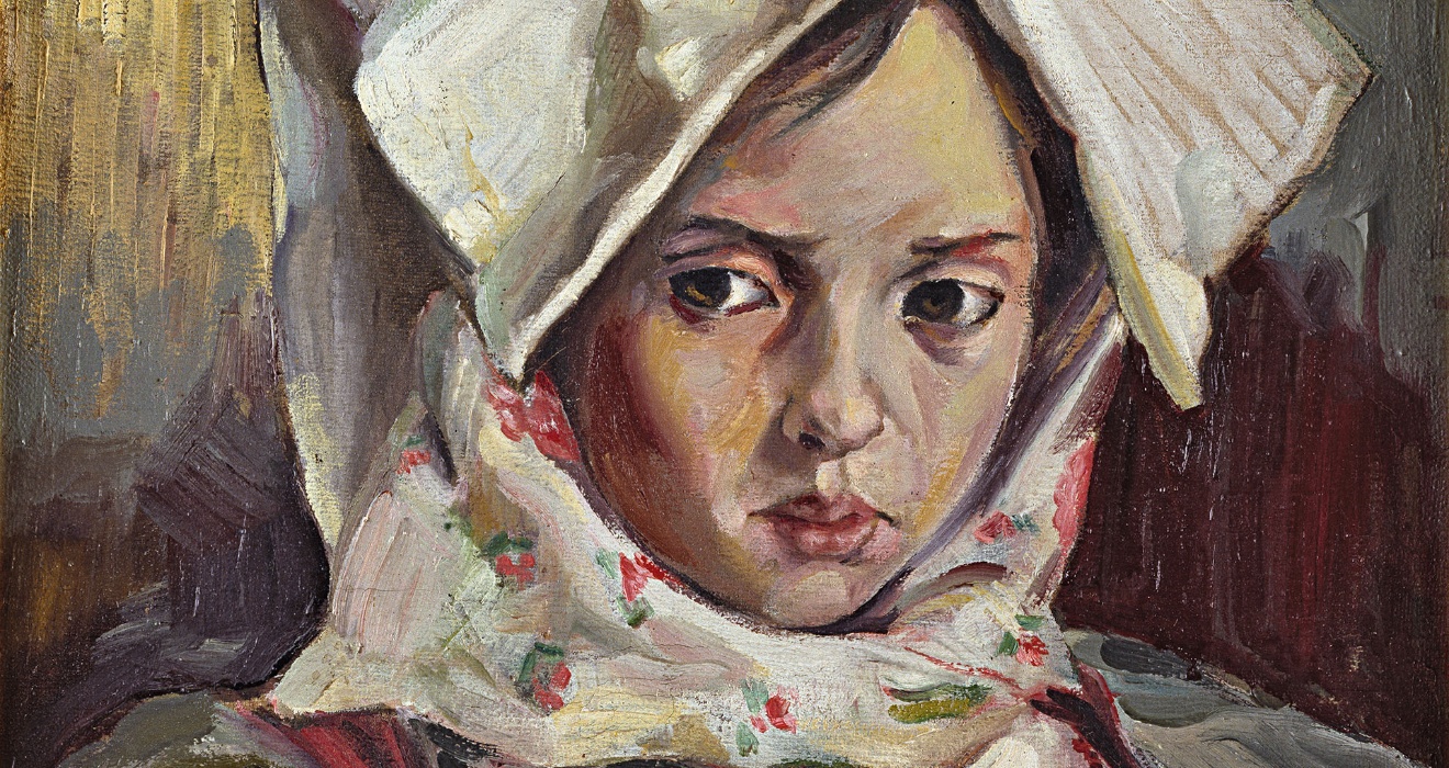 Antonio Corriga, Bambina di Atzara, olio su tela, 1945