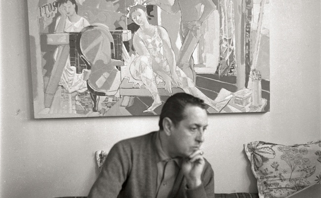 Bernardino Palazzi in his home in Rome in the 1960s