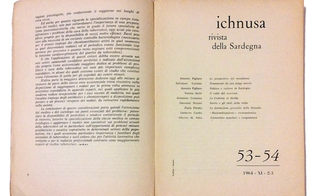 Antonio Pigliaru, Ichnusa magazine