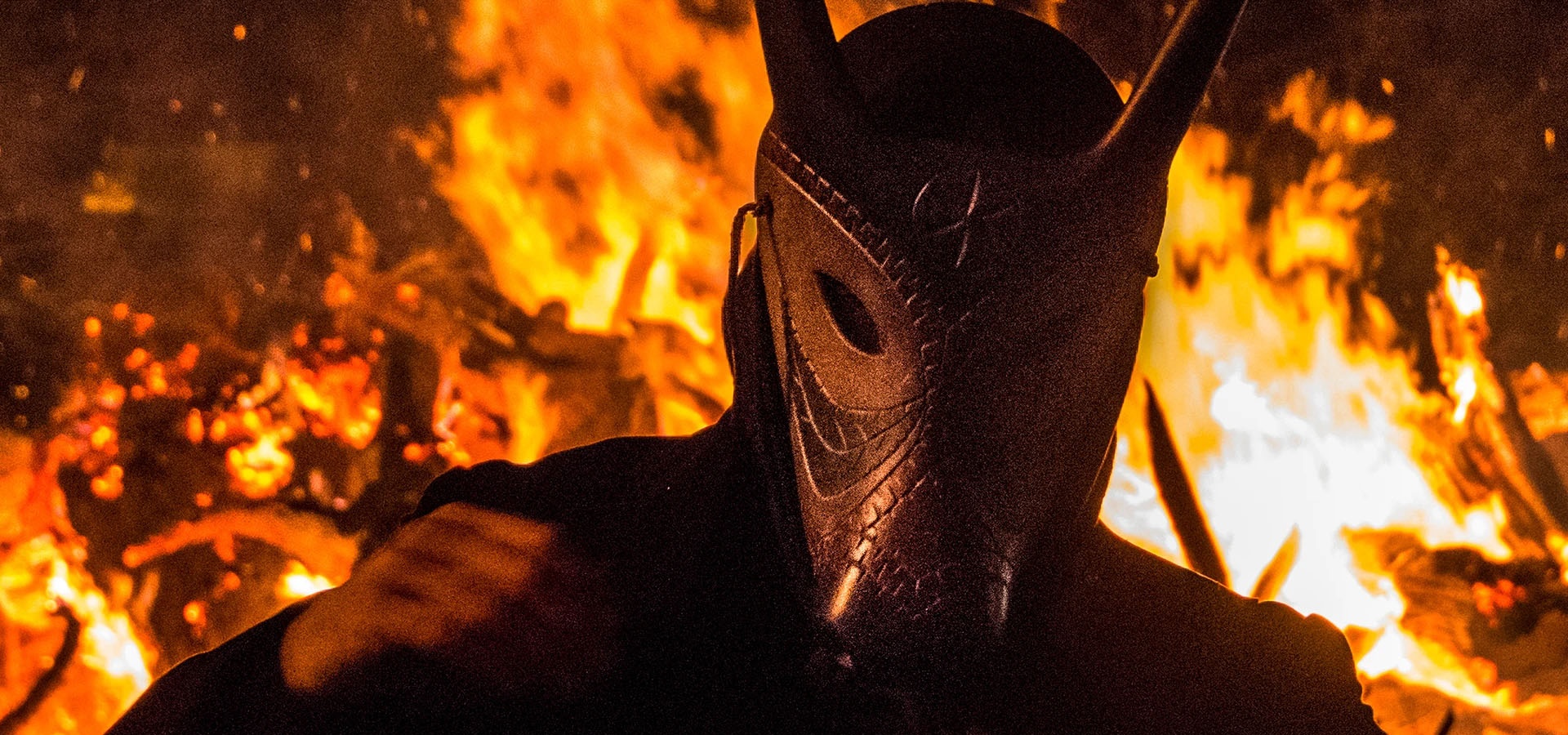 Ottana, bonfire of Sant'Antonio Abate. Traditional mask